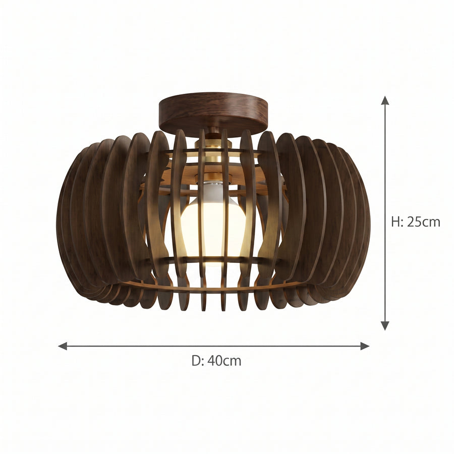 Dimensjoner Plafond Trolltunga, sort, jern, Ø 40 cm, E27