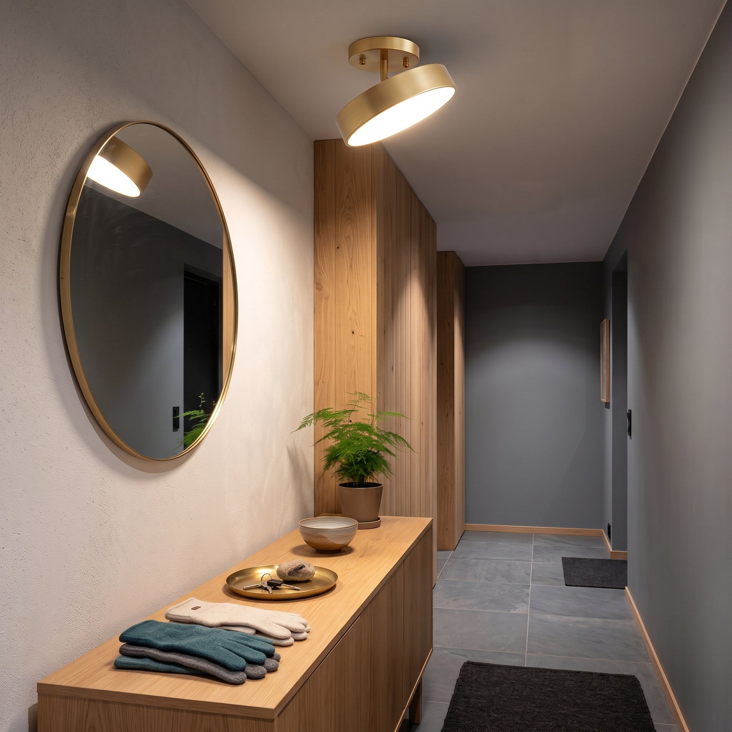 LED Plafond Nordkapp, sort, jern, Ø 20/30 cm