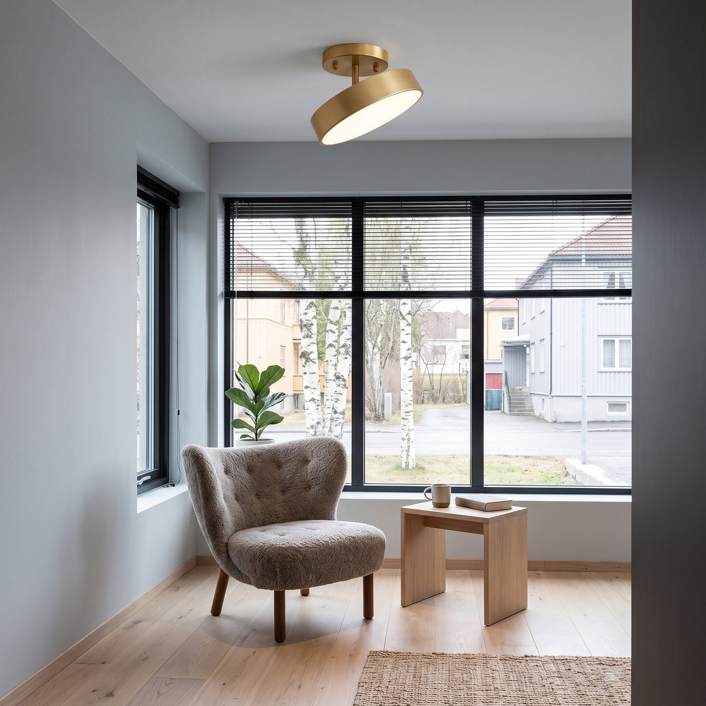 LED Plafond Nordkapp, sort, jern, Ø 20/30 cm